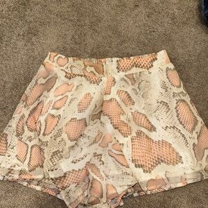 Snake Print Women Shorts